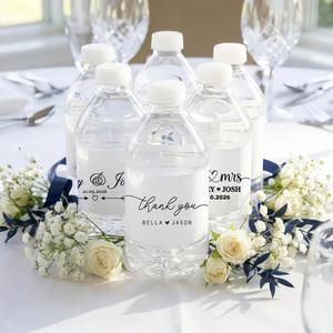 Personalized Wedding <b>Water</b> <b>Bottle</b> Labels - Waterproof Custom <b>Water</b> <b>Bottle</b> Stickers <b>with</b> <b>Name</b> & Date for Wedding Favors - Product Image 4