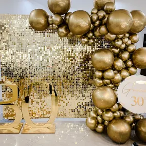 אוויר פעיל Flect שמר סומק פורח גליטר דקורטיבי זהב צבע חתונה רקע Hochzeit קישוט 3d קיר פנל פאייטים