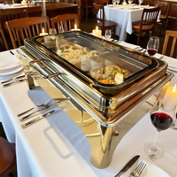 Deluxe Restaurant Catering-Speisewärmer-Set Hydraulischer Edelstahl Luxus-Hotel Speisewärmer-Herd Hotel-Buffet-Party