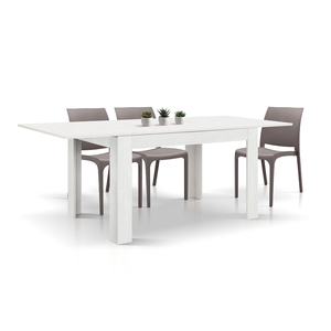 Mesa Extensible Veronica 120x80 en Melamina Blanco Fresno para Uso Interior - Product Image 2