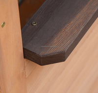 Maison de jeu en bois durable pour enfants avec pot en plastique, trou pour chien, petit tableau noir