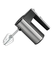 Batteur électrique à 5 vitesses, boîtier en acier inoxydable, puissance de 200 W, bouton d'éjection, batteur plat, fouet en fil, crochet à pâte pour gâteau
