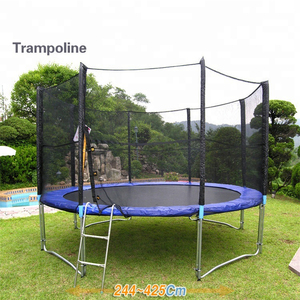 Barato gran jardín trampolín redondo al aire libre con red de seguridad de recinto - Product Image 6