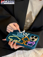 Coque de téléphone anti-chute en silicone à motif labyrinthe créatif DIY, avec bandes colorées, pour iPhone 18, 17 Pro Max, 16/15/14/13