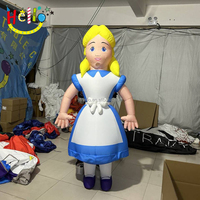 Costume gonflable de personnage de scène, costume de femme de chambre blonde gonflable