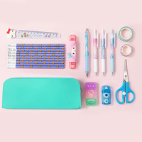 Trousse d'école boîte à crayons pour enfants étui grande capacité sac en Silicone Silicone souple personnalisé bleu pochette à crayons sac à stylo