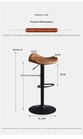 Tabouret de bar vintage réglable et pivotant pour comptoirs, caisses enregistreuses et îlots; Chaise haute de bar avec repose-pieds, tabourets de bar de luxe