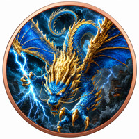Pièce de monnaie en cuivre pur 999 de 5 oz, série Dragon, couleur haute définition, effet UV 3D, édition collector