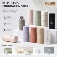 Tube en plastique cylindrique pour déodorant, stick cosmétique, crème solaire, contenant pour soins de la peau avec bouchon à vis pour emballage de 8 ml, personnalisable