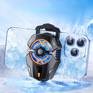 Black J20 Digital Display Three Speed Regulation Quiet Semiconductor Mobile Phone Radiator Cooling Back Clip Cooler - Product Image 3