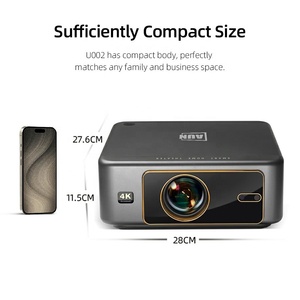 Portable Android 1080p 4K 3D Jio TV Launcher Gaming Home Theater Smart TV <b>Projector</b> with 1400 Lumens WiFi Auto Keystone for U002 - Product Image 6