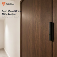 Puerta Interior Moderna de Madera Mexin Precolgada con Marco y Panel, Aislamiento Acústico para Dormitorio, Apartamento, Renovación del Hogar