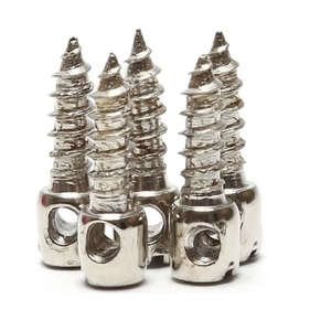 Vis de scellage à fente en acier au carbone M4 nickelé avec trou pour compteur électrique - Product Image 1
