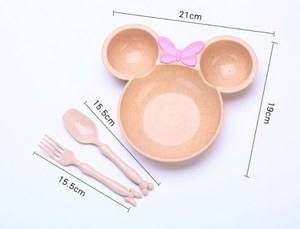 Bol écologique blé <span class=keywords><strong>Mickey</strong></span> enfants, bol de fruits dessin animé paille, vaisselle de table créative, cadeaux pour bébé, <span class=keywords><strong>assiette</strong></span> amusant, 1 pièce - Product Image 6