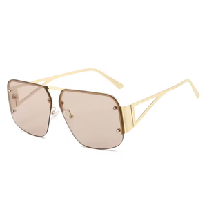 2024 nuova moda in metallo grande montatura di lusso da donna occhiali da sole fashion designer multi-colore viaggio <span class=keywords><strong>l</strong></span> occhiali di lusso - Product Image 6
