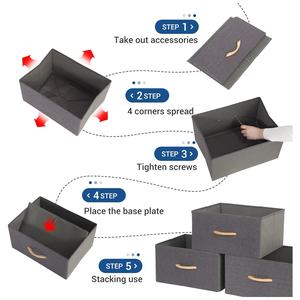 Household Foldable Clothing Toy Magazine Organizer Handle Fabric Storage Drawers <b>Wardrobe</b> <b>Basket</b> Storage Living Room Sundries - Product Image 6