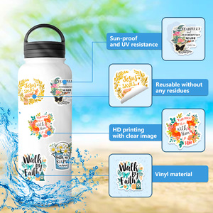 50 Pegatinas con <span class=keywords><strong>Frases</strong></span> Bíblicas para Regalo, Botella, Laptop, Vinilo, Texto Positivo en Inglés - Product Image 4