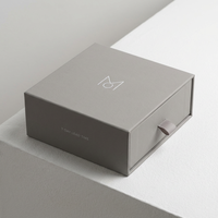 Caja de Regalo de Papel Deslizable Personalizada Lipack, Caja de Embalaje de Cartón Rígido Mate de Lujo con Cinta para Joyería
