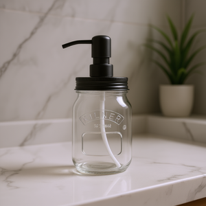 Distributeur de savon Kilner en verre style bocal Mason avec pompe 12 oz pour salle de bain et cuisine - Product Image 3