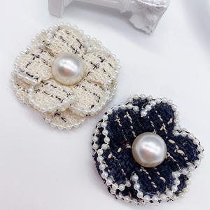 RYL Frenchi Chic Pearl Floral Semi-Acabado High-End <span class=keywords><strong>Camelia</strong></span> Broche Accesorios - Product Image 2