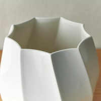 Pot de fleur plissé minimaliste de jardinière en céramique blanche de Style nordique pour la décoration intérieure