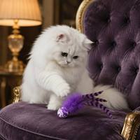 Jouet à mâcher en sisal pour chat, bâton interactif double texture avec plumes et balle rebondissante marbrée, pour l'exercice des chatons d'intérieur