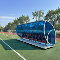 Abri d'équipe de football de luxe personnalisé avec sièges, abri mobile pour équipes de football à 1 rangée, bancs de joueurs avec sièges VIP