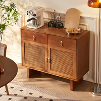 Banc en rotin naturel tressé moderne de Foshan, meuble pour la maison et l'hôtel, pour chambre à coucher, armoire de rangement en bois personnalisée pour salon avec portes