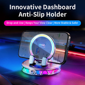 Nuevo Soporte de Navegación para Panel de Instrumentos Antivibraciones con Luz Ambiental Colorida, Soporte Giratorio de 360 Grados para Teléfono Móvil en el Automóvil - Product Image 4