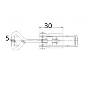 Stainless Steel Adjustable Spring Loaded <b>Toggle</b> <b>Clamp</b> Truck Tool Box Locking Hasp - Product Image 4
