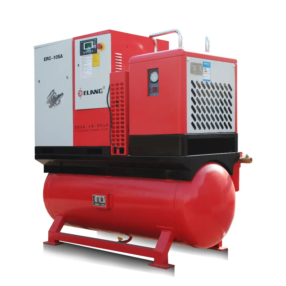 10Hp 7.5Kw 25 - 40 cfm Combined Screw Air CompressorとAir Dryer