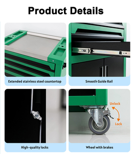 Oem thép không gỉ công nghiệp hội thảo công cụ Tủ xe đẩy với có thể khóa ngăn kéo mạnh mẽ Khả năng chịu tải Modular thiết kế - Product Image 5