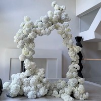Arches de fleurs artificielles pour mariage, arches de fleurs blanches, fleurs décoratives pour événements, boules de fleurs pour mariage