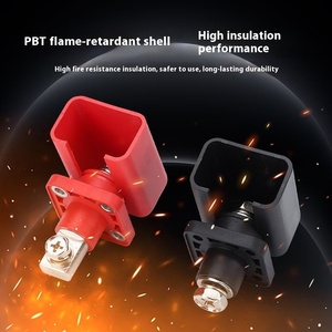 Bloque de Conexión de Terminales de Batería Aislado de 80A-200A para Montaje en Panel con Cubierta, Conector de Panel ESS Rojo y Negro para RV - Product Image 3
