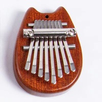 Mini Thumb Piano 8 Keys, Wooden Kalimba, Exquisite Craftsmanship, Portable Musical Instrument Keychain Pendant / Gift for Mu