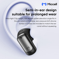Écouteurs intra-auriculaires stéréo Miccell Fashion TWS pour jeux, faible latence, son HiFi, écouteurs sportifs pour smartphone