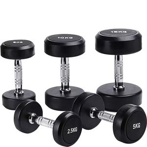 Julyfit Bán Buôn Tùy Chỉnh Đầu Tròn Cao Su Quả Tạ Cho Phòng Tập Thể Dục Sức Mạnh Nhà Đào Tạo Trọng Lượng Quả Tạ Cho Người Lớn - Product Image 4