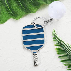 Llaveros Personalizados OEM/ODM de Aleación de Zinc Esmaltados con Forma de Pala de Pickleball, Llavero Metálico con Bola de Plástico, Regalo para Jugadores de Pickleball, para Llaves de Bolsa - Product Image 5