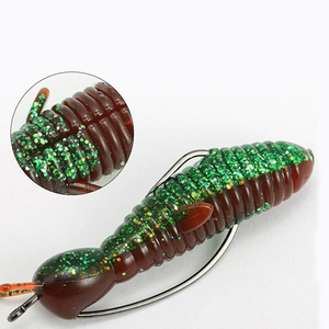 WEIHE 10 pièces/sac, appâts artificiels en PVC en forme <span class=keywords><strong>de</strong></span> petite abeille pour la pêche en rivière, appâts noirs à descente lente pour la pêche au black bass - Product Image 4