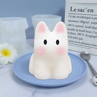 Moule en silicone DIY pour gelée, pudding, glaçons, gâteau, mousse, chocolat pour gelée au lait avec un design mignon de chat - Outils pour gâteaux