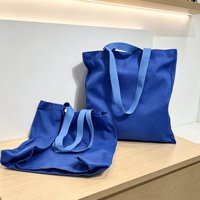 Sac fourre-tout en coton uni imprimé sur mesure, sac de shopping réutilisable en coton avec logo pour promotion ou cadeau
