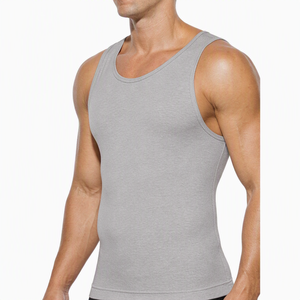 Camiseta sin mangas para gimnasio con logo personalizado para hombre, negra, suave, de secado rápido, sin mangas, tipo singlet, para culturismo y fitness, OEM - Product Image 3