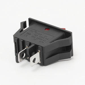 KCD3-2-101C 16A 250V KCD3 Wipp schalter 2Pin Schwarzes Gehäuse EIN-AUS SPST LED-Wipp schalter mit "O I"-Kennzeichnung - Product Image 3