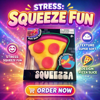 Nouveauté 2026 Jouet Squishy Pizza en PU 8,5x9cm à Remontée Lente Anti-Stress Sensoriel à Presser 14+ Ans Filles Garçons Couleurs