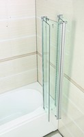 Paroi de douche pliante à charnière pivotante moderne KMRY avec verre trempé de 6 mm, cadre en alliage d'aluminium, écologique, pour usage hôtelier