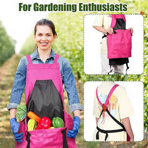 Delantal de cosecha de frutas de granja de fresas y manzanas vegetales, <span class=keywords><strong>falda</strong></span>, bolsas para recoger frutas, delantales de lona para jardinería con bolsillos para hombres y mujeres - Product Image 2