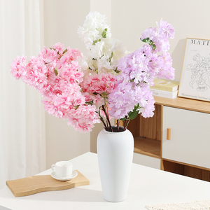 Fiori di Ciliegio Artificiali in Seta per Sfondo Matrimoniale e Decorazione Soffitto, Fiori in <span class=keywords><strong>Tessuto</strong></span> Fatti a Mano ad Alta Simulazione, Vendita all'Ingrosso - Product Image 1