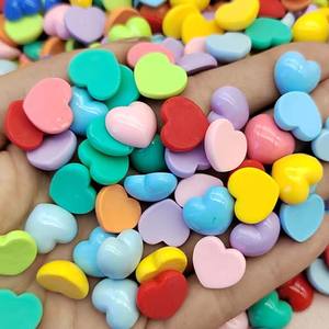 Colore misto della caramella amore cuore Flatback resina cabochon Mini adorabile cuore melma Charms per Nail Art Scrapbooking decorazione - Product Image 1