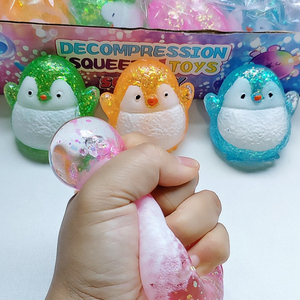 High Quality TPR Glitter Maltose Penguin Pressure Release Promotional Gift Decompression <b>Squeeze</b> Toys for Kids and Adults - Product Image 4