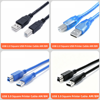 OEM USB 2.0 Stecker-zu-Stecker Kabel 480Mbps Hochgeschwindigkeits-Datenübertragung Abgeschirmtes Geflochtenes Vergoldetes Kabel 1m 2m 3m 5m 10m 15m